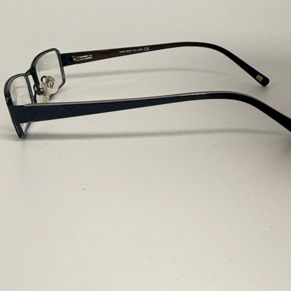 Nine West 421 0003 Black Rectangular Eyeglasses Frames 49-17-135 H6686
